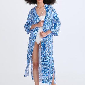 ZARA MAXI PATCHWORK PRINT KAFTAN
